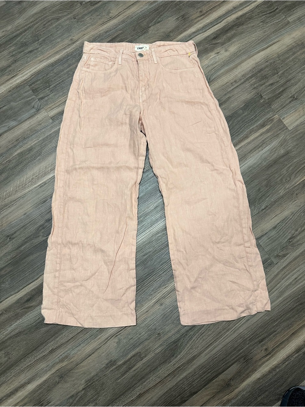 L’AGENCE Danica Linen High Rise Wide Leg Pants